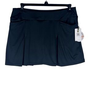 Tail White Label Onyx Black 15in Outseam Box Pleat Athletic Skort Size Large NEW